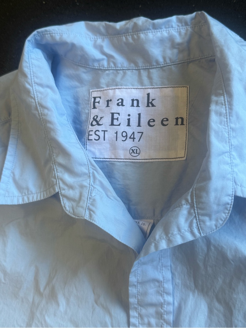 Frank & Eileen Joedy women’s Men's style light Blue Classic Button-Down Shirt - Picture 7 of 10